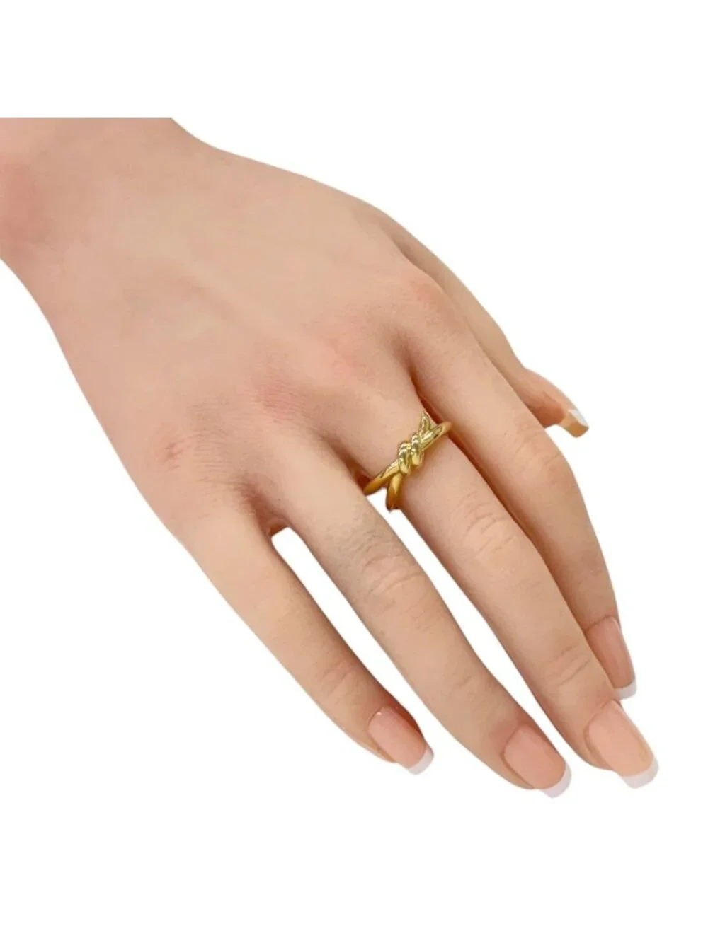 Tiffany & Co Knot Double Row Ring 18k Yellow Gold